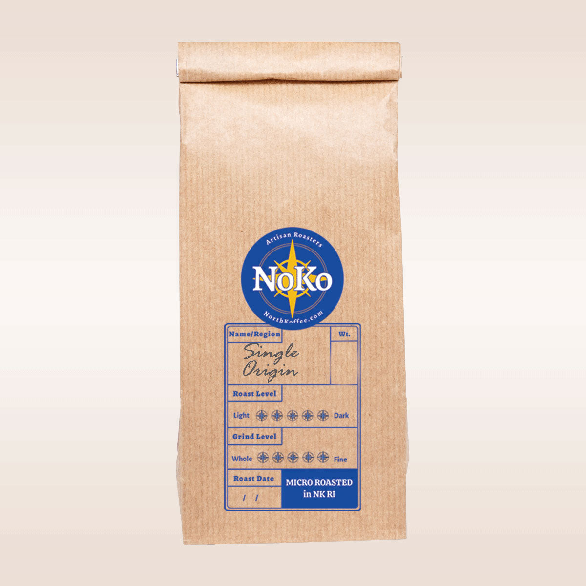 North Koffee Single Origin roasted coffee in a bag