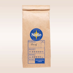 Bag of North Koffee roasted Decaf coffee 