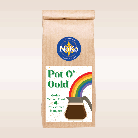 a bag of Pot O' Gold medium roast coffee