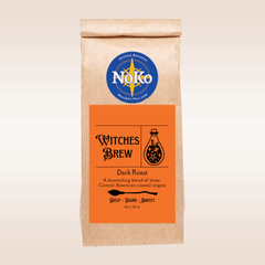 a bag of witches brew coffee for the month of october